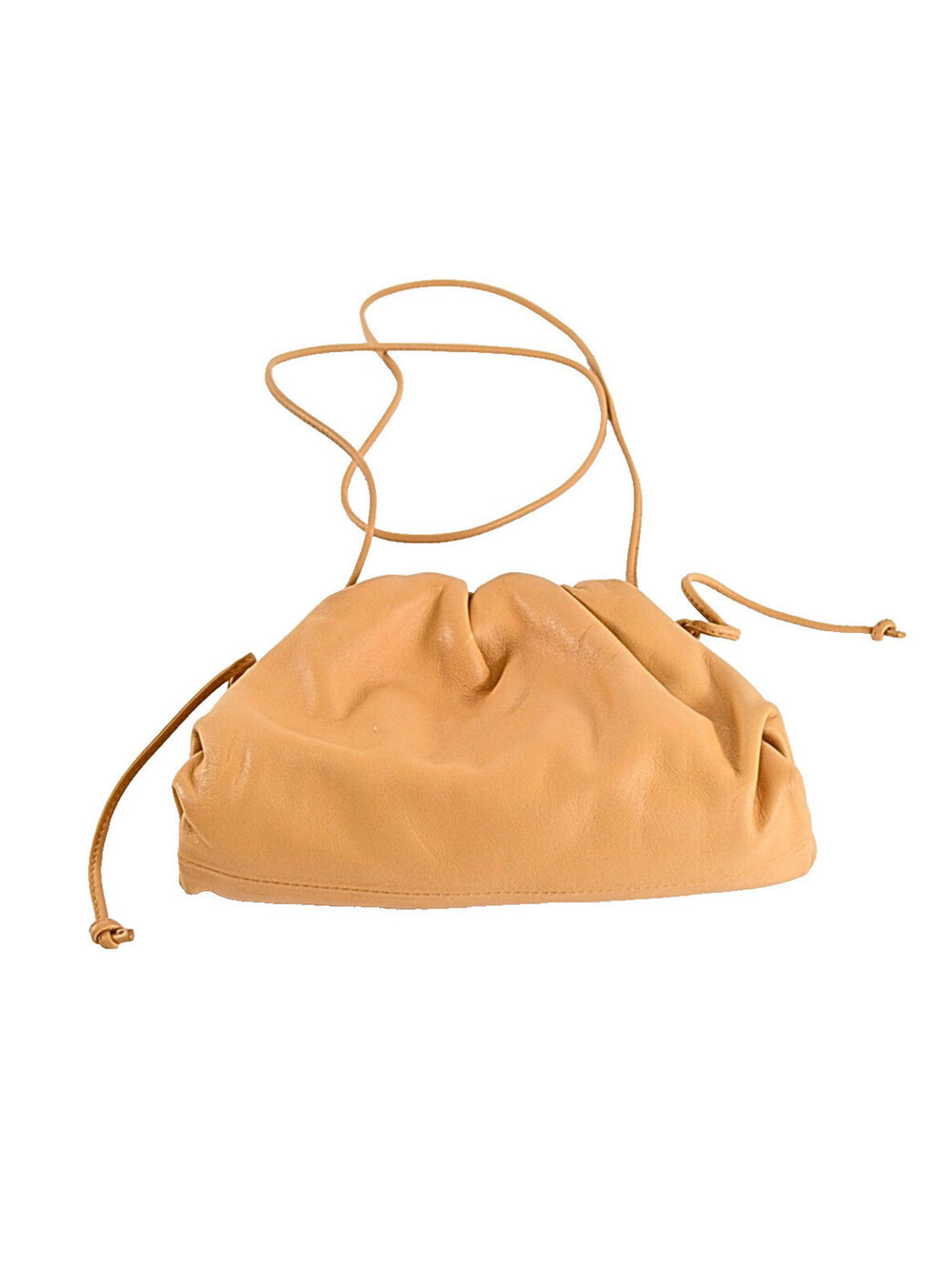 Bottega Veneta Tapioca Nappa Beige Leather Mini Pouch Clutch Bag